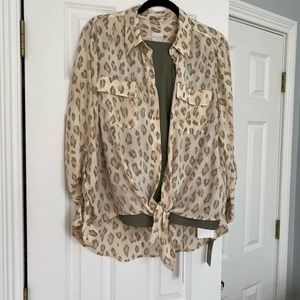 Chico’s size 2 soft animal print blouse.